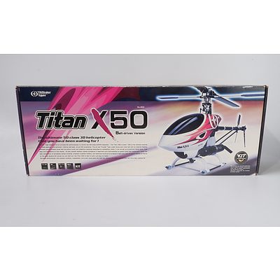 A Thunder Tiger Titan X50 RC Helicopter