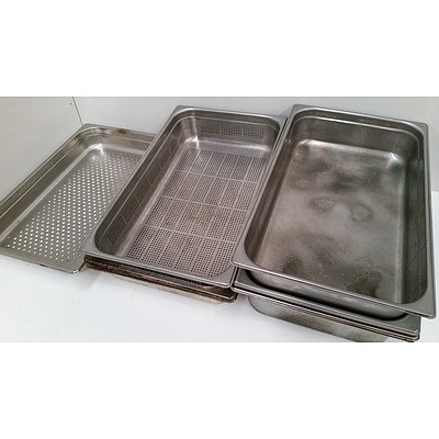 Stainless Steel Bain Marie Trays - Lot of Nine
