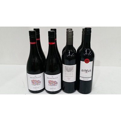 Selection of Eight Bottles of Red Wine