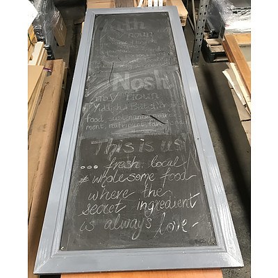 Large Cafe Chalkboard and Table with Fold Down Legs