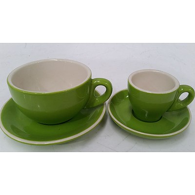 Rockingham Crockery Cappuccino and Espresso Cups and Saucers