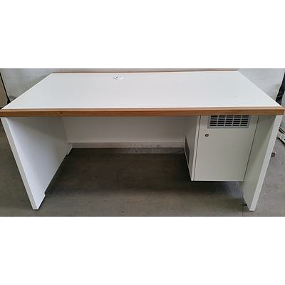 Computer Desk/Workstation With PC Cabinet - Lot of Two