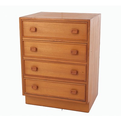 Parker Teak Veneer Bedside or Small Drawer Unit (First of Three Available)