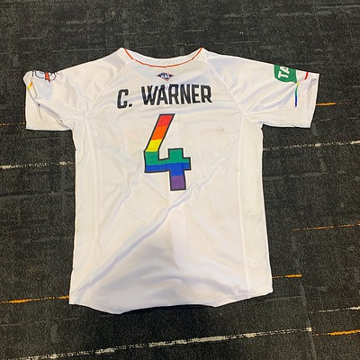 2020 Cavs Pride Night Jersey - Game worn by #4 Cam Warner