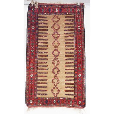 Central Persian Sofreh Mixed Medium Wool Pile and Slit weave Kilim  Rug