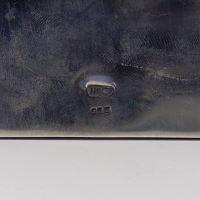 Heavy Sterling Silver Notebook Case, Marked HPL, 218g
