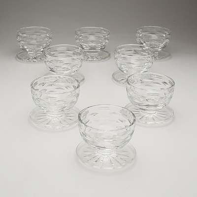 Eight Waterford Cut Crystal Dessert Comports