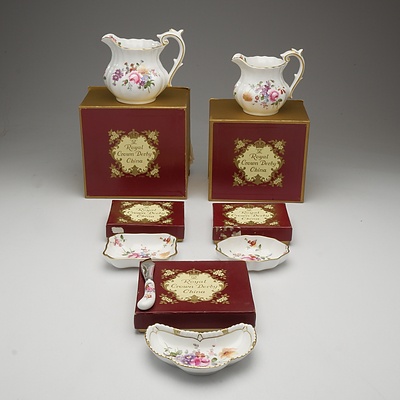 Five Peices of Royal Crown Derby Porcelain in Derby Posies Pattern