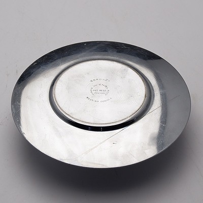 Pair of English Coronet Silver Plate Crown Form Wine Coasters With Engraved Royal Cypher Celebrating the Coronation of King George VI