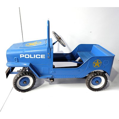 Modern Metal Police Pedal Car