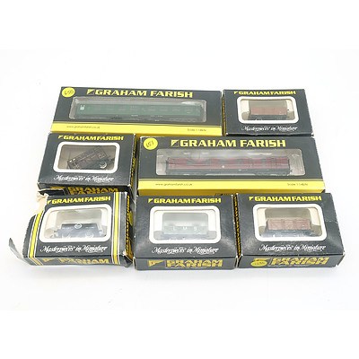 Seven Boxed Graham Farish by Bachmann Model Carriages