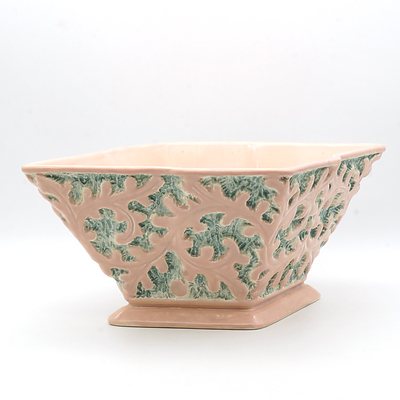 Art Deco Beswick Graduated Diamond Form Trough Vase