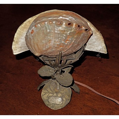 Victorian Silver Plated Epergne Base, Later Converted to a Shell Lamp
