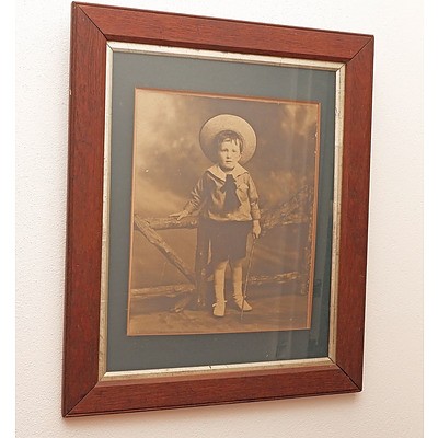 Antique Oak Frame with an Original Portrait Photograph