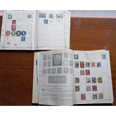 Two Partially Filled Stamp Albums From Great Britain, Hungary, Germany and More