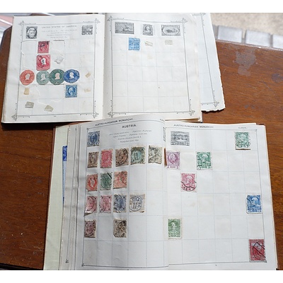 Two Partially Filled Stamp Albums From Great Britain, Hungary, Germany and More
