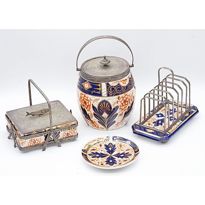 Various Victorian Imari Ware with Silver Plated Mounts