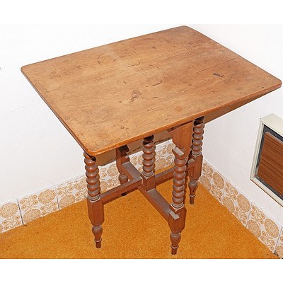 Antique Maple Folding Occasional Table