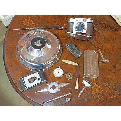 Holden Hubcap, Dinky Car, Camera, Razor and More