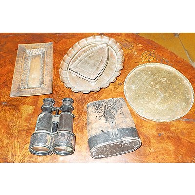 Pair of Antique Binoculars, Trivets and More