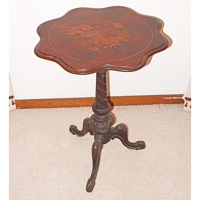 Victorian Marquetry Inlaid Walnut Lamp Table, Circa 1880