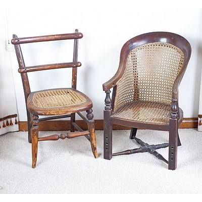 Two Victorian Child's Chairs