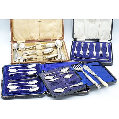 Various Boxed Silver Plated Flatware Sets