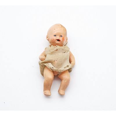 Antique German Miniature Composite Articulated Doll