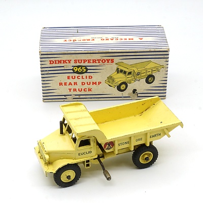 Vintage English Dinky Supertoys 965 Euclid Rear Dump Truck with Original Box