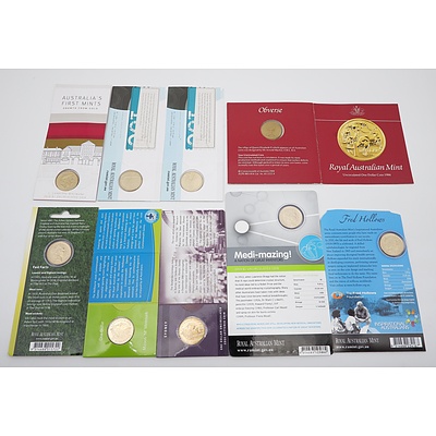 Nine RAM Uncirculated One Dollar Coins, Including 2007 The Ashes, 2000 XXVII Olympiad, 2006 Melbourne Commonwealth Games and More