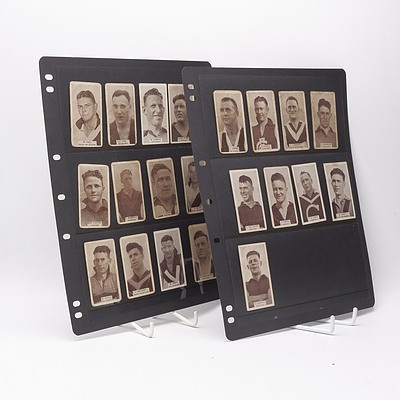 Twenty One W.D. & H.O. Wills's Cigarettes Footballers 1933 Cigarette Cards, Including W. Cubbins, T. Quinn, R. Mckay and More