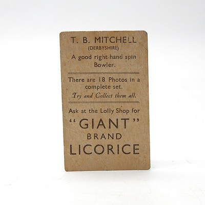 Eighteen 1931 Australian Licorice Cricket Cards