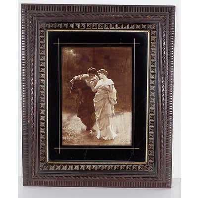 Two Early Paul Thurman (1834-1908) Prints Including Sappho and Bartja in Fabulous Period Frames