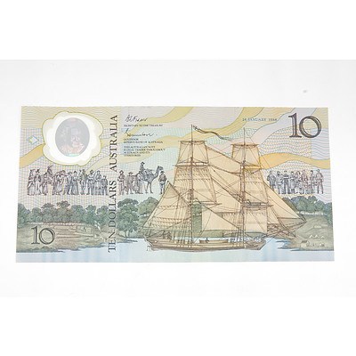1988 Australian Polymer Bicentennial Commemorative $10 Note, AA10077287