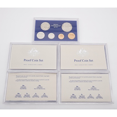 Five 1981 Proof Coin Sets