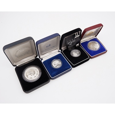 Four RAM Sterling Silver Coins, 1982 Brisbane Commonwealth Games, 1996 30th Anniversary of Decimal Currency and More