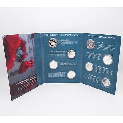 Macquarie Mint Silver Commemorative Collection - The First World War, with Seven Coins