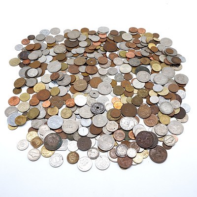 Large Collection Assorted International Coins Approximately 2 kilograms