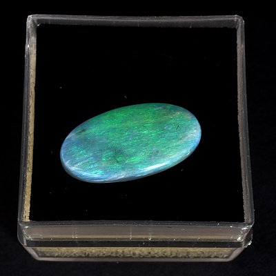 Solid Grey Opal, Oval, 3.51ct