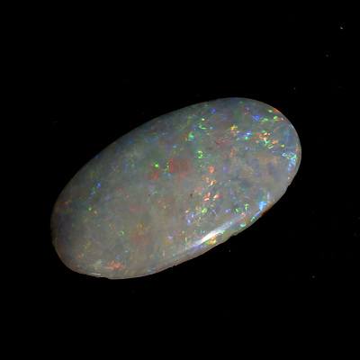 Solid White Crystal Opal, Oval, 3.65ct