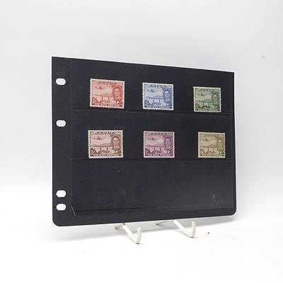 1939 King George VI Papua Air Mail Full Stamp Set, Lightly Hinged