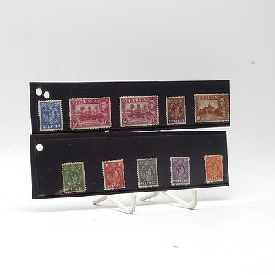 1938 King George VI St. Lucia Short Stamp Set 1/2d - 1/-