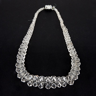 Graduated Facetted Crystal Bead Necklace