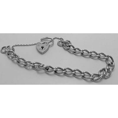 Sterling Silver Curb Link Bracelet - Solid Links