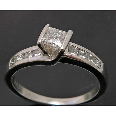 18ct White Gold Half-Carat Diamond Ring