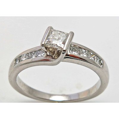 18ct White Gold Half-Carat Diamond Ring