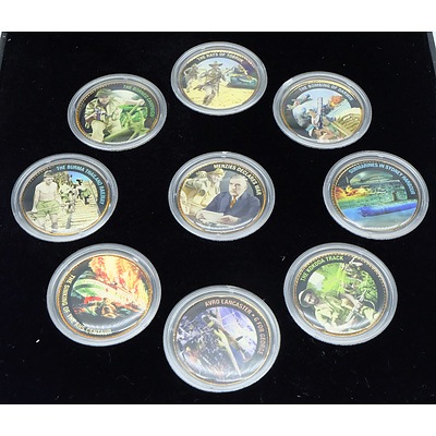 World War II Coins of Conflict Limited Edition, 9 Coin Complete Set