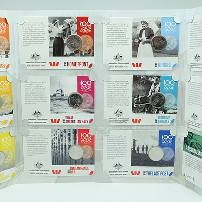 Royal Australian Mint Official Coin Collection Anzacs Remembered World War I 1914-1918, 14 Coin Collection
