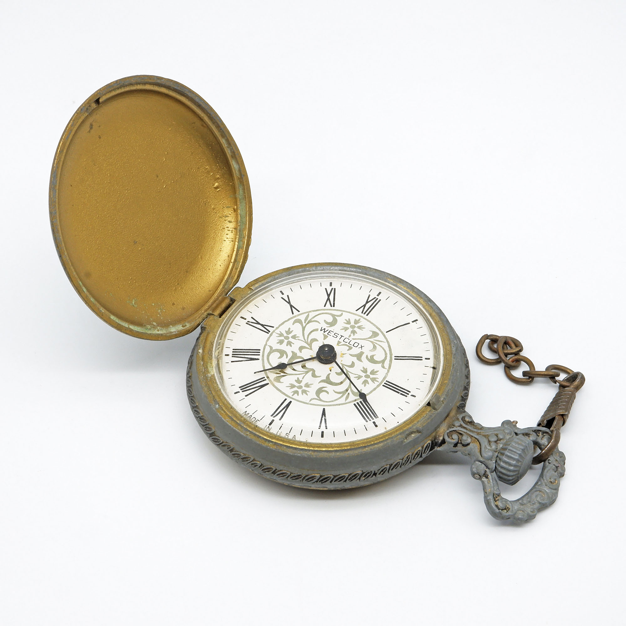 westclox pocket watch hunting scene