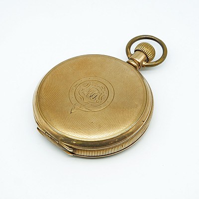 American Walthan 15 Jewel Gold Filled Cased Hunter Pocket Watch